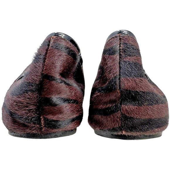 Coach Poppy Randy Animal Print Calf Hair Leather Ballet Flats - Picture 6 of 8